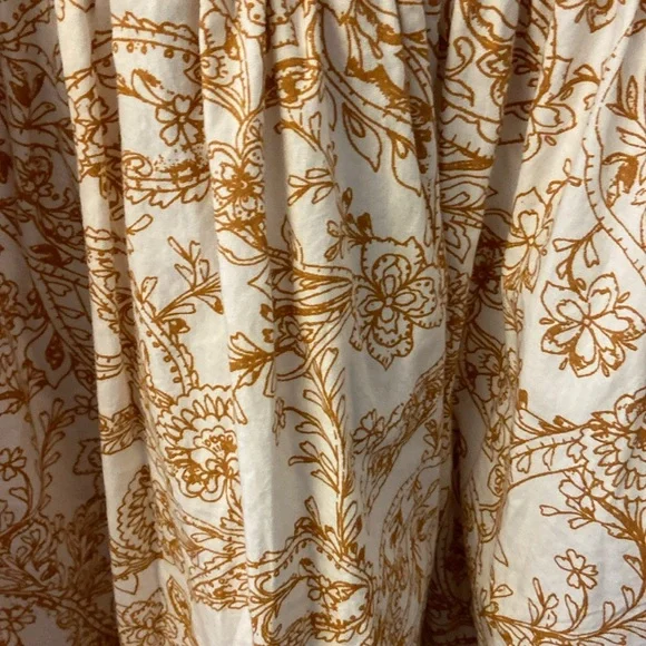 1 State Paisley Square Neckline Smocked Bust Puff-Sleeves  Mini Dress size Large - Picture 4 of 8